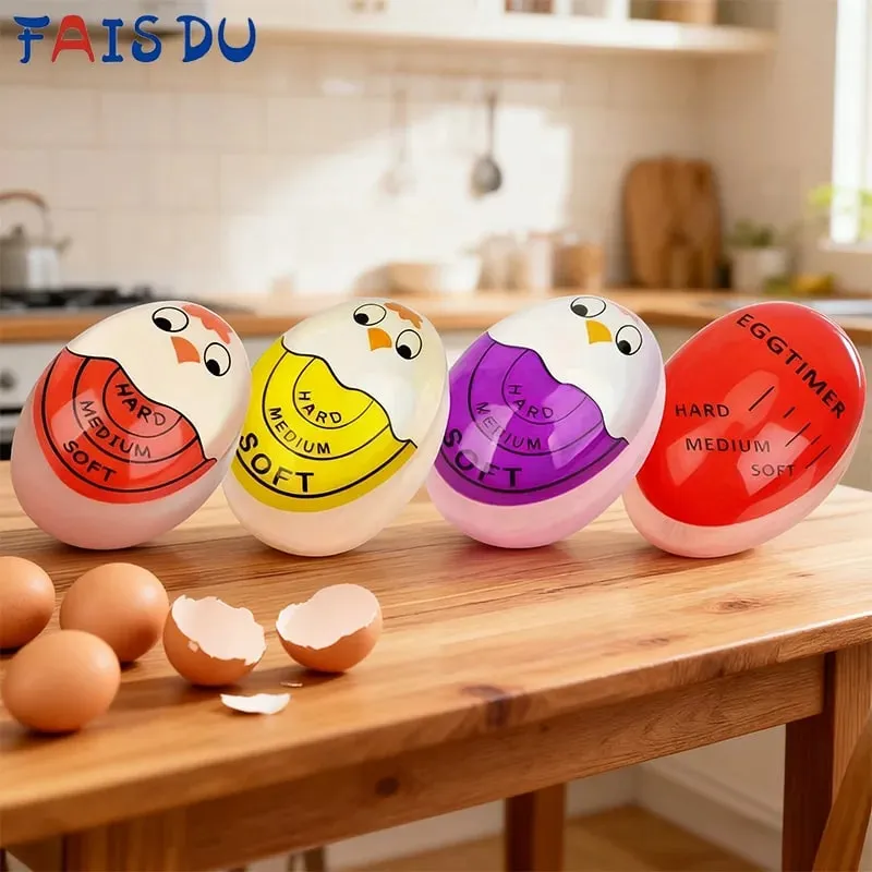 DU Egg Timer Color Changing Indicator Kitchen Boiled Egg Timer Resin Perfect Boiled Eggs By Temperature Home Kitchen Gadget — image 1