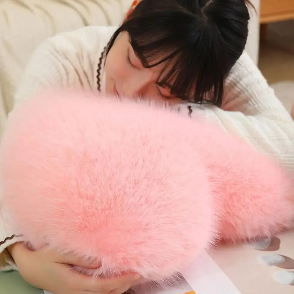 New Fur Heart Pillow Pink Color PP Cotton Heart Plush Pillow Fluffy Love Heart Shaped Stuffed Pillow for Birthday — image 6
