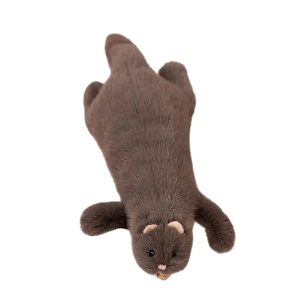 Soft Fluffy Ferret Stuffed Lifelike Appearance Realistic Design Ferret Huggable 47cm Ferret Stuffed Animal Holiday Gifts