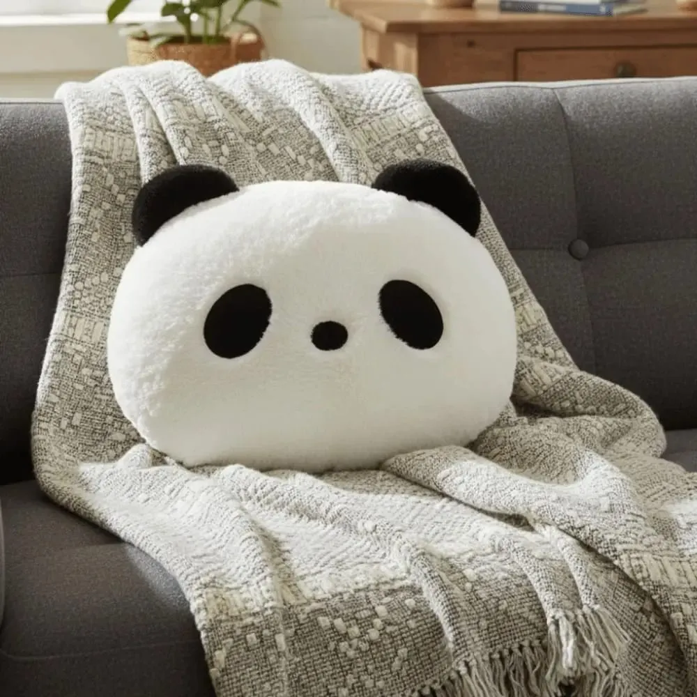 Stuffed Animal Panda Cushion Bedroom Sofa Kawaii Stuffed Panda Pillow 30cm Home Decoration Panda Throw Pillows — image 4