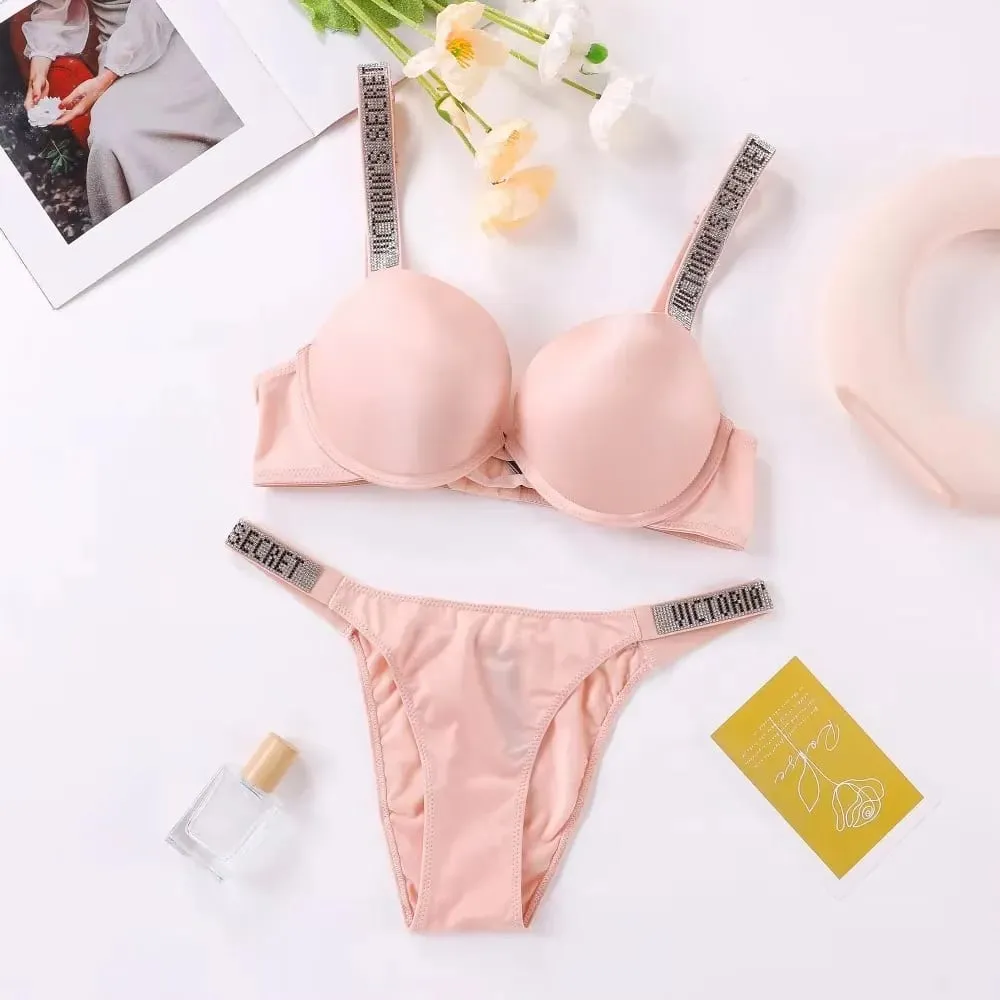 Women's Lingerie Set Sexy Breathable Soft Versatile Shapewear V Sexy Lingerie Bra and Panty Set Push Up Classic — image 2