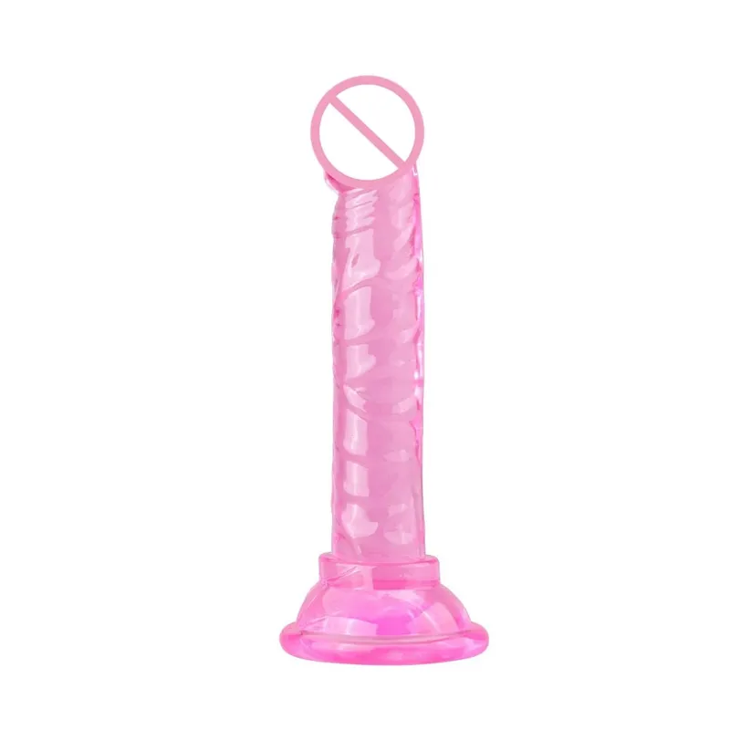 Realistic Dildo Strong Suction Cup Soft Crystal Jelly Dildo Penis Sex Toys for Woman Fake Dick Big Penis Anal Butt Plug Sex Shop — image 7