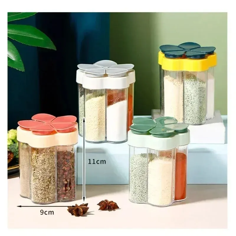 1 Uds. Tarro de condimentos, contenedor de plástico, botella de condimentos, organizador de especias, contenedores de condimentos para acampar al aire libre, juegos de utensilios de cocina