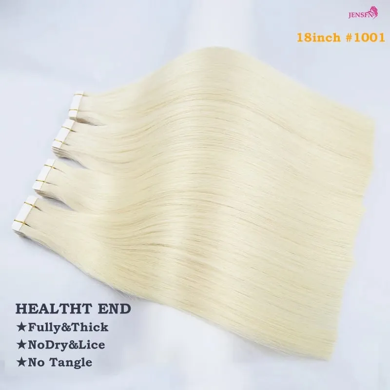 High Quality Tape In Hair Extensions Straight 100% Remy real Human Hair 16"-22"Inch PU Skin Weft Tape Ins — image 5