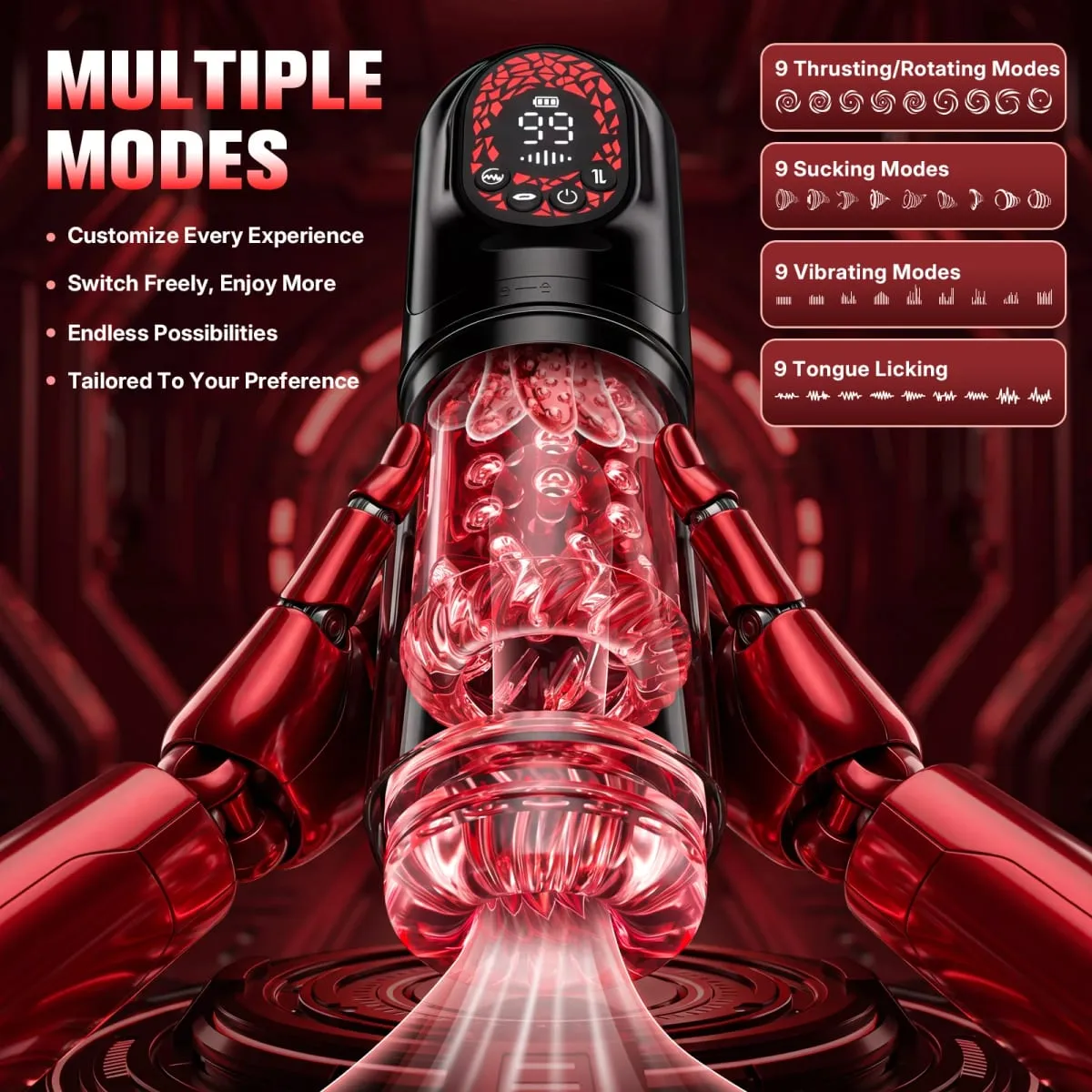 Thrusting High Speed Sucking Male Masturbator Machine Automatic Telescopic Rotating Vagina Masturbation Cup Sex Toy APP Control — image 2