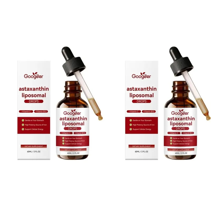 Googeer Liposomal Astaxanthin Drops with Vitamin C To Support Iron Absorption Vitamin B12 for Blood and Nerve Health 60 ML — image 8