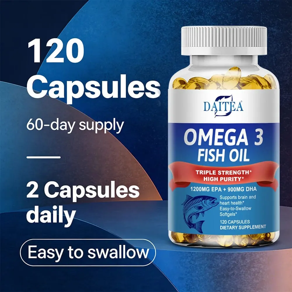 Omega 3 Fish Oil - for Nervous System Skin and Hair Health Antioxidants - Easy To Swallow — image 7
