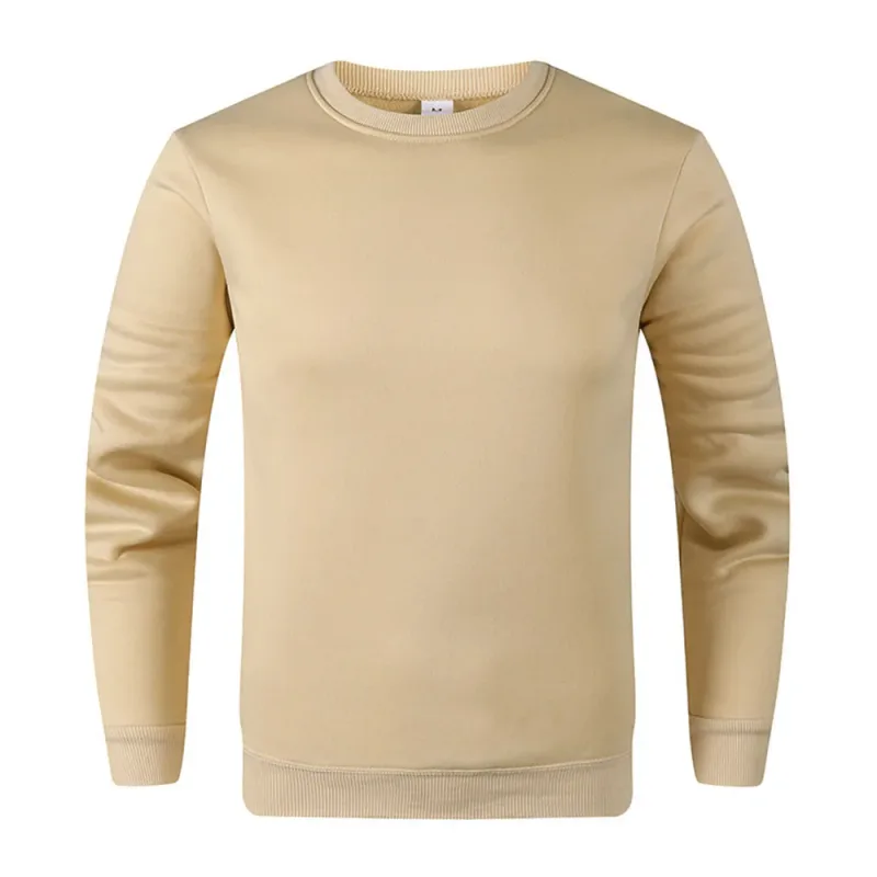 Pullover Asas Lelaki Baju Sweater Kasual untuk Lelaki Wanita Warna Pejal Musim Bunga Musim Gugur Hoodie Sukan Lengan Panjang Sweatshirt Techwear
