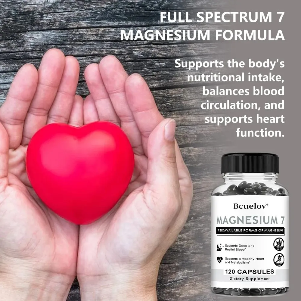 7 in 1 Magnesium Complex High Absorption Supports Energy Relaxation Promotes Healthy Sleep Helps Muscle Support Supplements