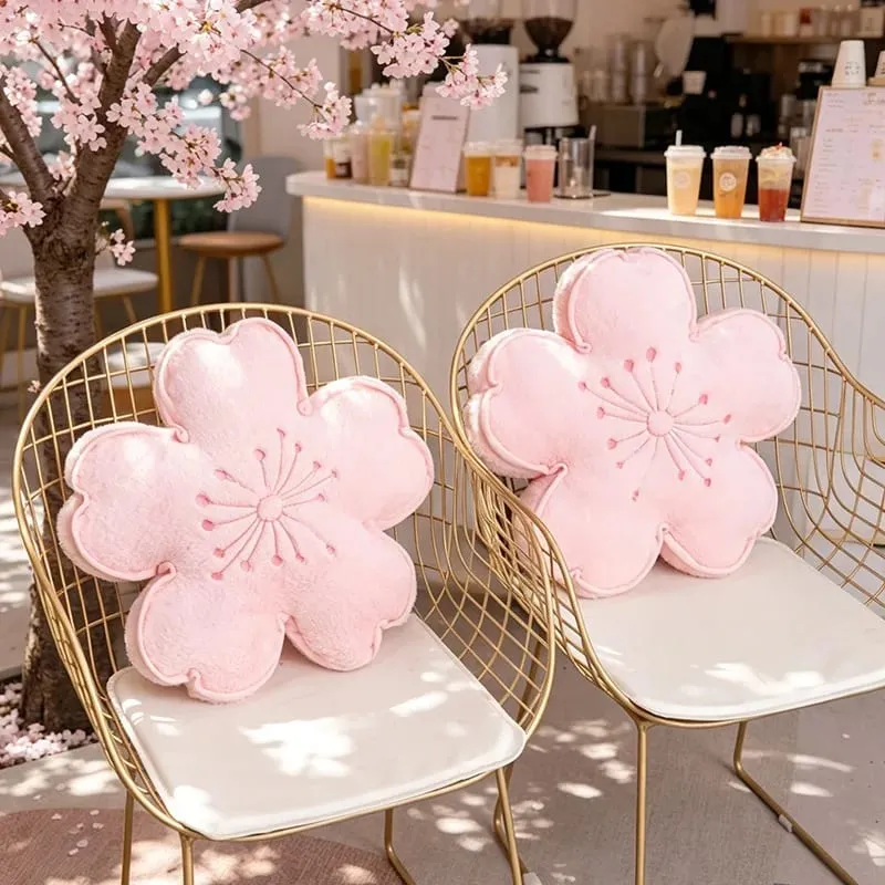 Cherry Blossom Plush Pillow Flower Stuffed Cushion Squishy Sofa Cushion Home Decor Toy Afternoon Nap Pillow Birthday Gifts — image 4