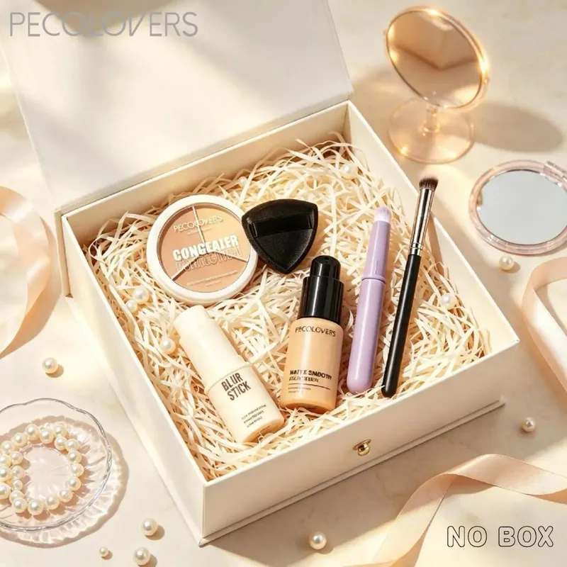 6 ชิ้น/เซ็ต All-in-One Face Base Kit Pore Minimizing Primer Stick คอนซีลเลอร์ 3 สีพร้อมแปรงรองพื้นแบบไม่มีน้ำมัน — image 2