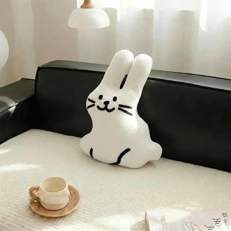 Cute Cartoon Stuffed Animal Cushion Cover Nordic Ins Style Plush Pillow Soft Sofa Living Room Decorative Pillow Case Home Decor
