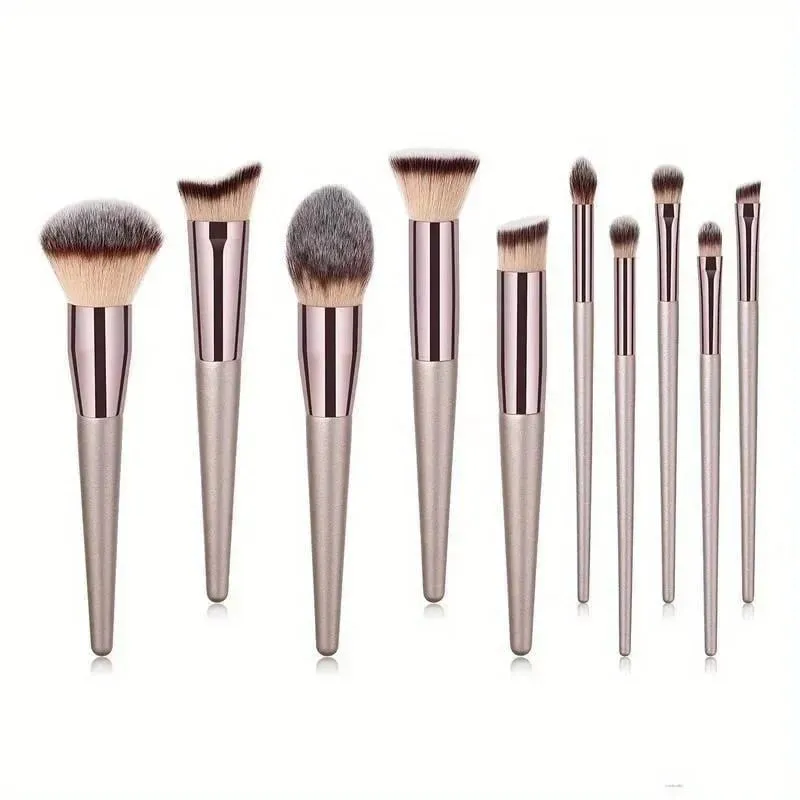 10 Pcs Makeup Brushes Complete Set of Foundation Loose Powder Blush Concealer Eye Shadow Professional Set for Face — image 6