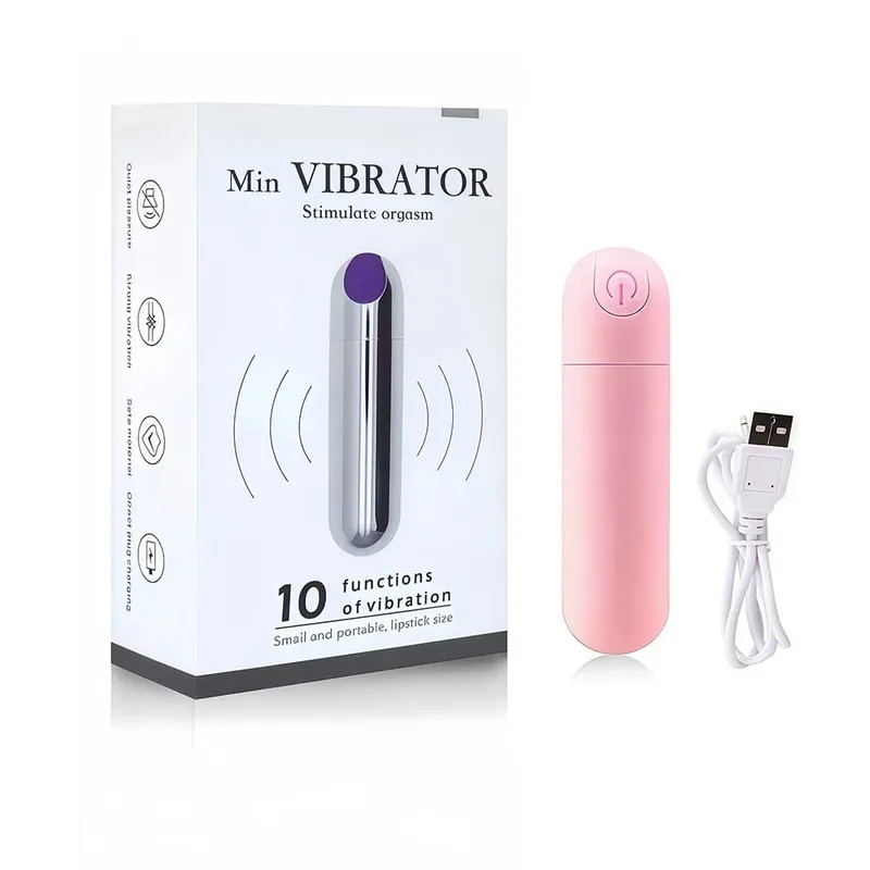 Carga usb 10 velocidades mini vibrador bala recarregável sem fio vibratório anal plug clitoriano estimulador brinquedos sexuais adultos para mulher