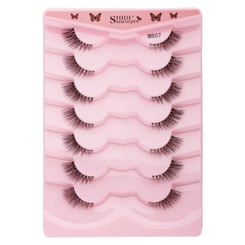 Mezze Ciglia Naturali Soffici Ciglia Finte Cat Eye Lash 3D Ciglia di Visone Finte Ciglia Morbide Alate Strumento di Trucco