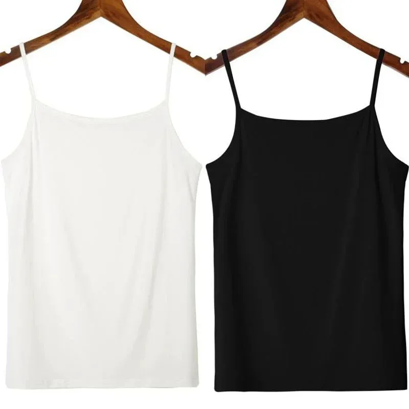 สีทึบแขนกุด Camisole เสื้อกั๊ก Casual Basic Slim Tank Top ทั้งหมดทุกวันผู้หญิงฤดูร้อนแฟชั่น Streetwear Tops ชุดชั้นใน