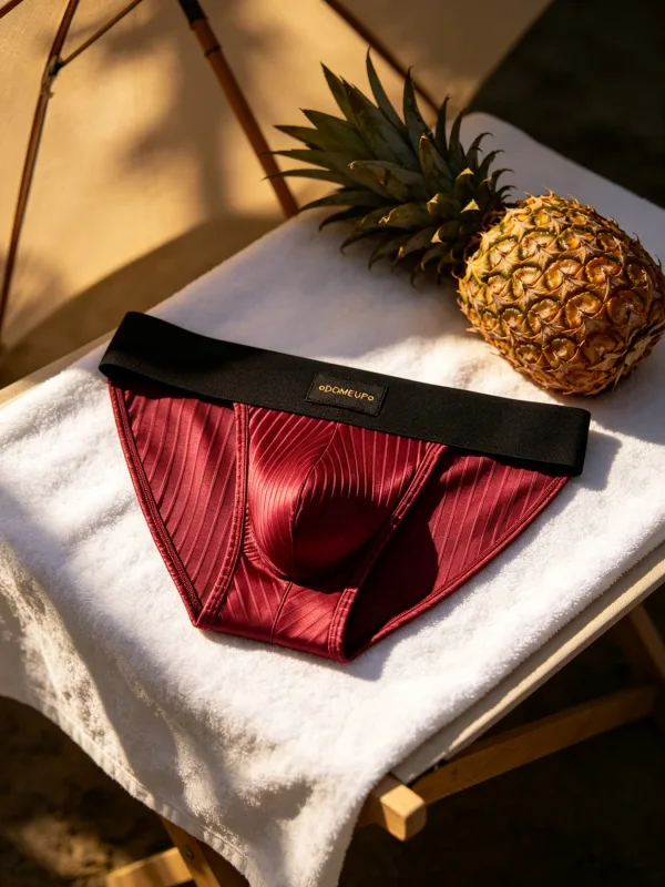 Men Underwear Shiny Striped Triangle Briefs Front Bulge Pouch Sexy Low Rise Slim Fit Daily Mens Underpants DP915 — image 22