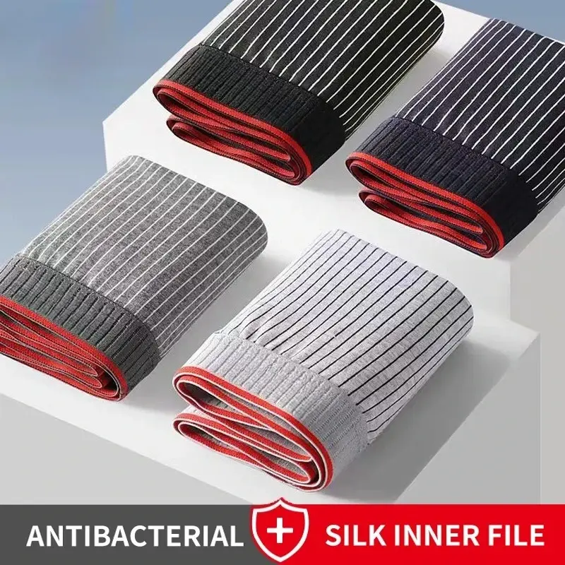 3 pezzi mutandine da uomo a righe stampate antibatteriche boxer intimo moda uomo mutande morbide e sottili sensazione di raffreddamento boxer tronchi