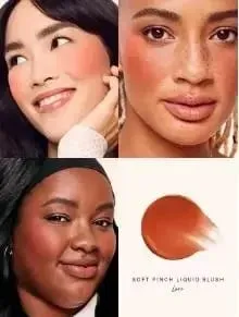 Raro set per il trucco di bellezza Punti salienti liquidi Rimane umido e non si secca Blush Crema Lustrous Moist Nature Liquid Blush