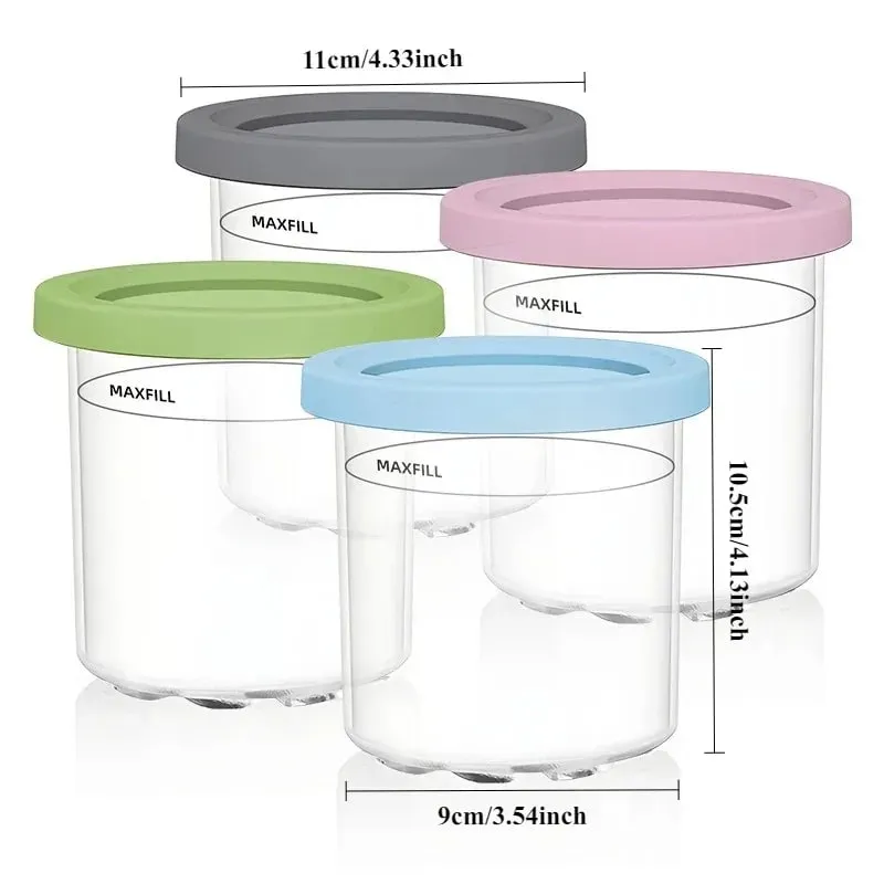 1pc/4pcs Creami Pint Container Compatible with Ninja Creami NC301/500/501/700/701 Replace Part for Ninja Swirl Ice Cream Maker — image 14