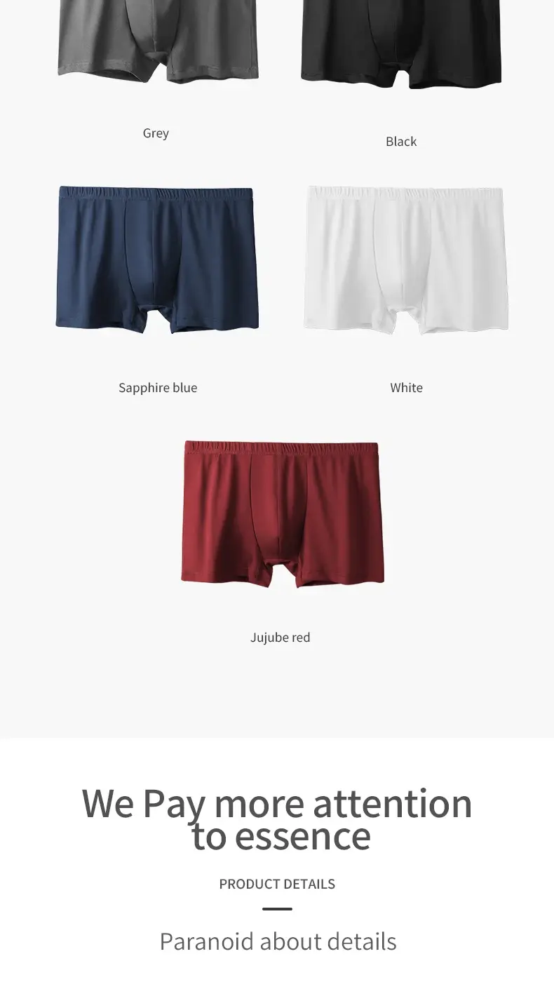 Lot de 3 Boxers de sport respirants en coton pur pour hommes, sous-vêtements d'été de grande taille, slips en coton fin pour garçons