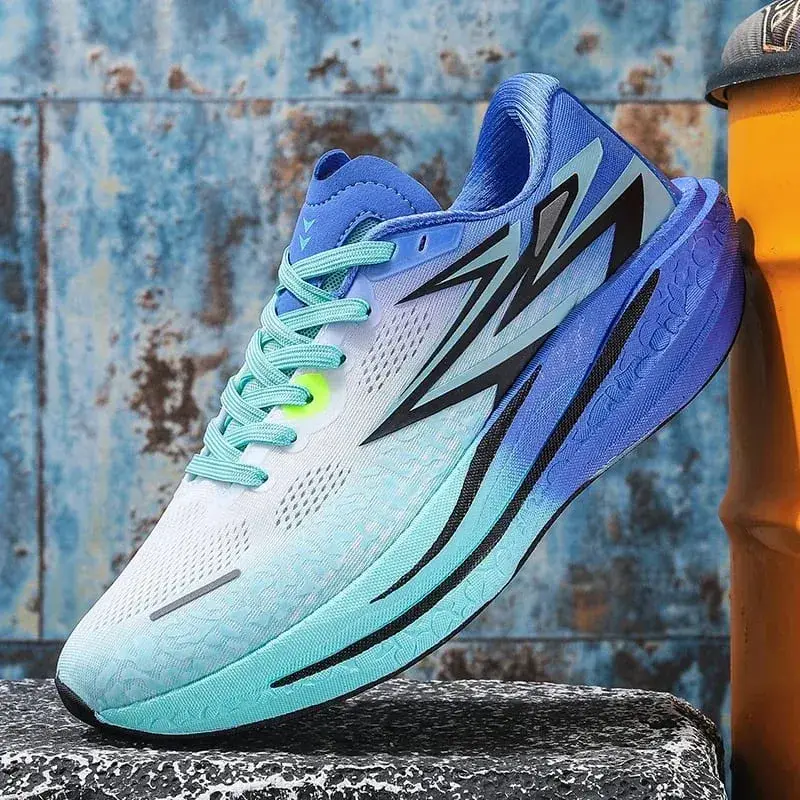 Carbon Plate Marathon Running Shoes Men Women Breathable Lightweight Sports Sneakers Shock Absorbing Athletic Shoes