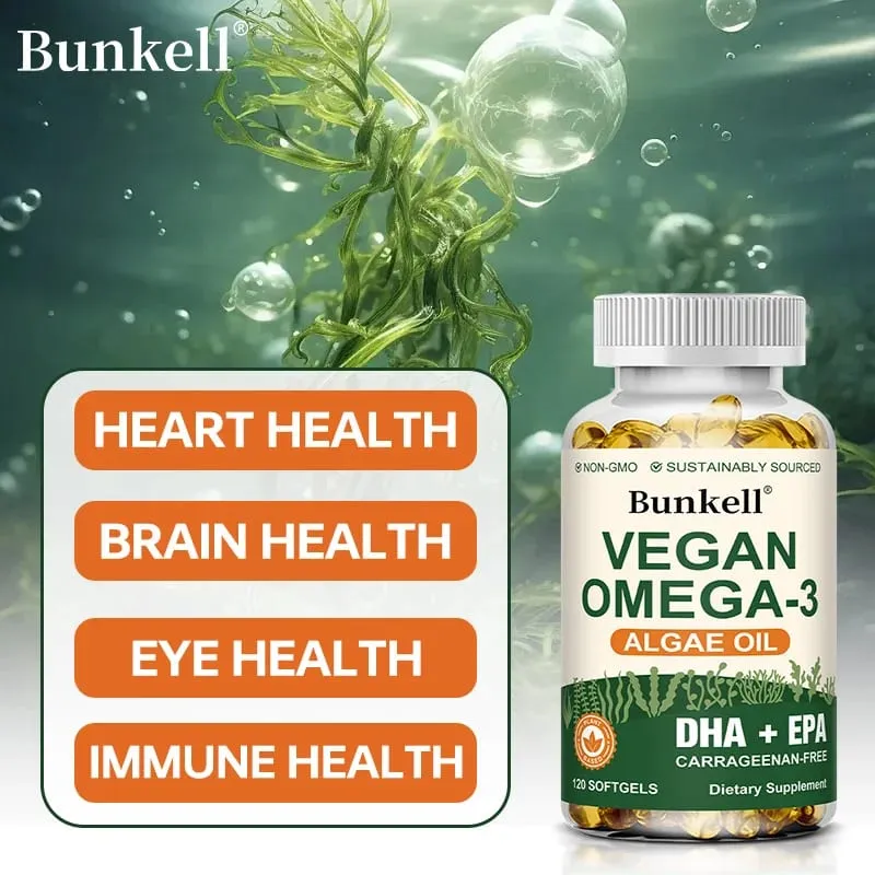 Omega 3 Algae Oil | Plus DHA EPA Non GMO Overall Health | Fish Oil Substitute 120 Capsules Soft Capsules — image 3
