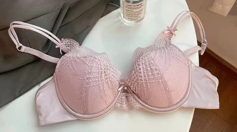 Ladies 2 Pieces Lace Underwear Suit Pure Desire Deep V Low Neck Thin Strap Soft Underwire Push Up Bra Briefs Sexy Lingerie 32‑38 — image 12