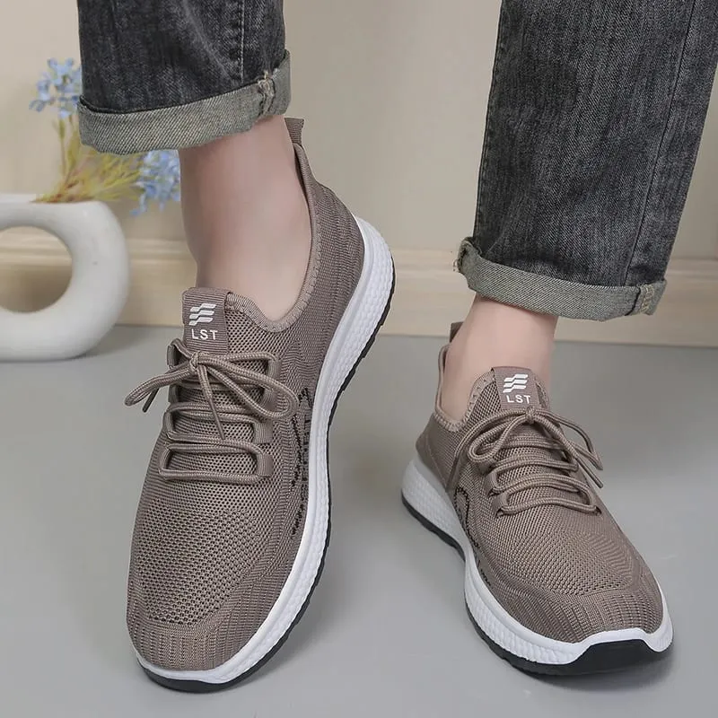 Men's Breathable Mesh Sport Sneakers Elevated Comfortable Walking Shoes Lightweight Casual Athletic Shoes for Daily Wear — image 2
