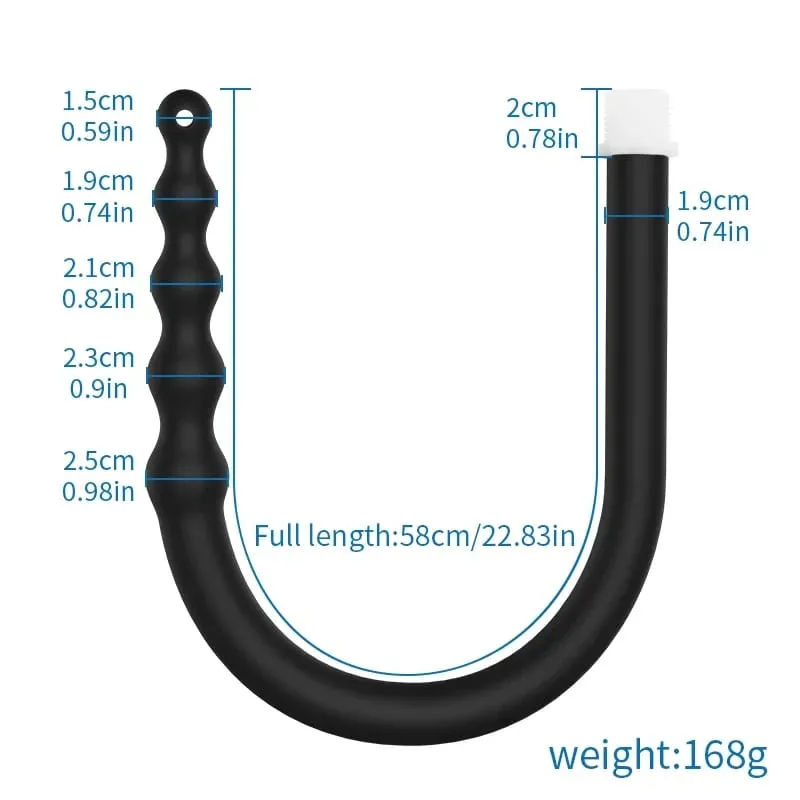 Silikone Lange 58 cm Anal Perler Plug Dilator Douche Klyster Vagina Rensesæt Buttplug Sprøjte Brusehoved Gay Sex Legetøj Til Par