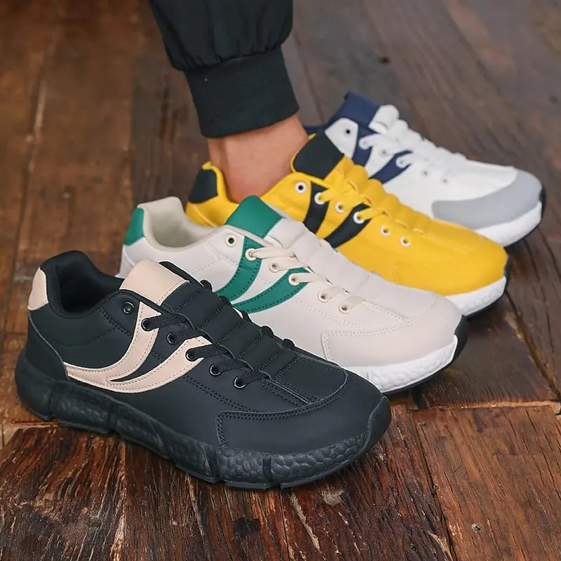 Men Women Leather Breathable Casual Sneakers Lightweight Soft Sole Loafers Daily Commute Walking All Day Comfort Running Shoes