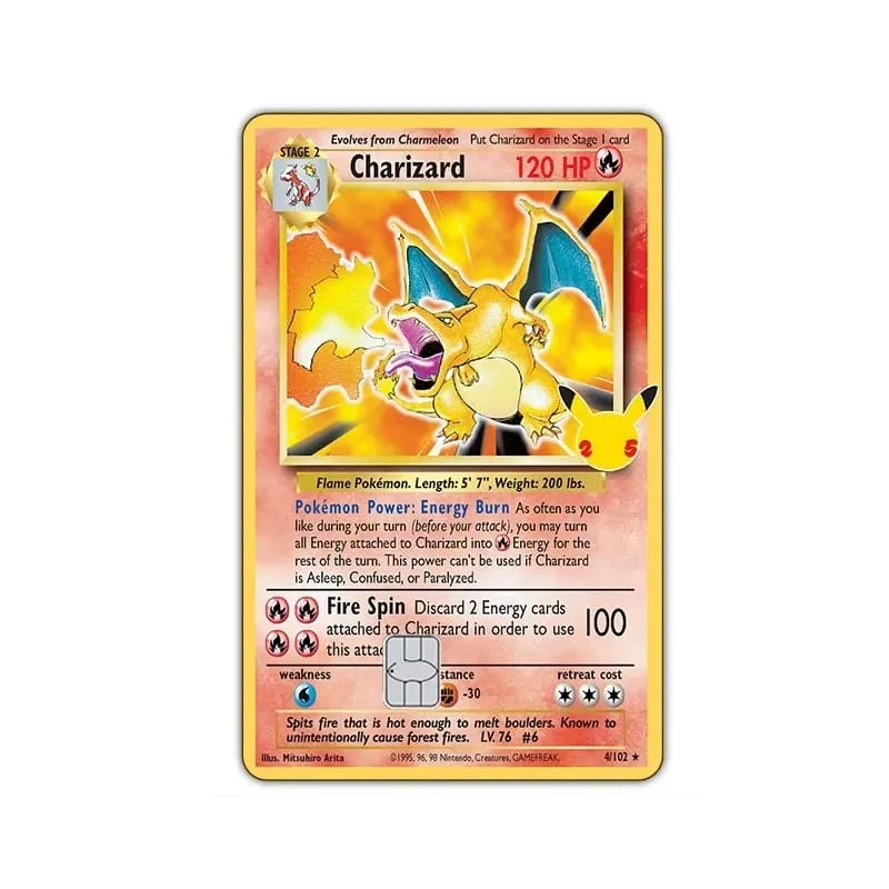 Credit Card Skin Sticker Anti-degaussing Anime Charizard Stickers for VISA JCB MasterCard and Other IC Cards — image 21