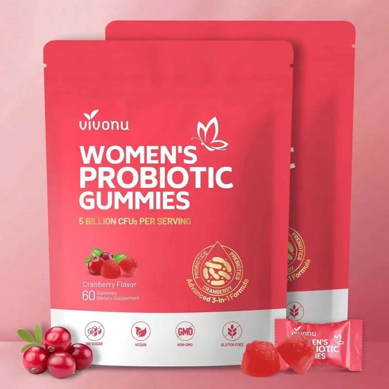 Probiotic for Women Probiotic Gummies Feminine Daily Wellness Balance Ph Gummies Cranberry Probiotics Health Yeast Ph Balance — image 8