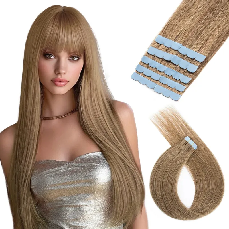 Tape-in Human Hair Extensions Straight Seamless And Invisible Adds Volume And Length Suitable for Daily Wear