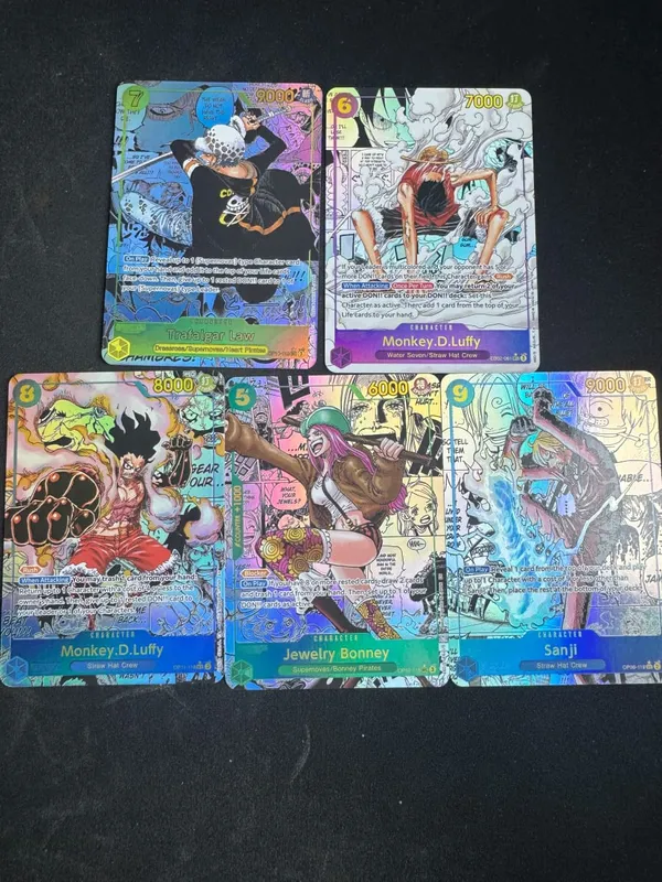 ONE PIECE Roronoa Zoro Monkey D. Luffy כרטיס אוסף תוצרת בית בגרסה יפנית אנגלית צעצועים מתנת יום הולדת לחג המולד — image 36