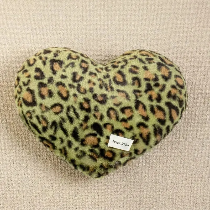 40x35cm Leopard Print Pillow Love Heart Soft Stuffed Plush Warm Sofa Cushion Romantic Valentine's Day Gifts Home Decor For 2026