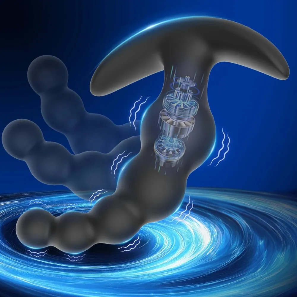 APP Control Vibrating Butt Plug Anal Beads 9 Vibrator Modes G-spot Vibrator Prostate Massager Sex Toys for Men Women Couples