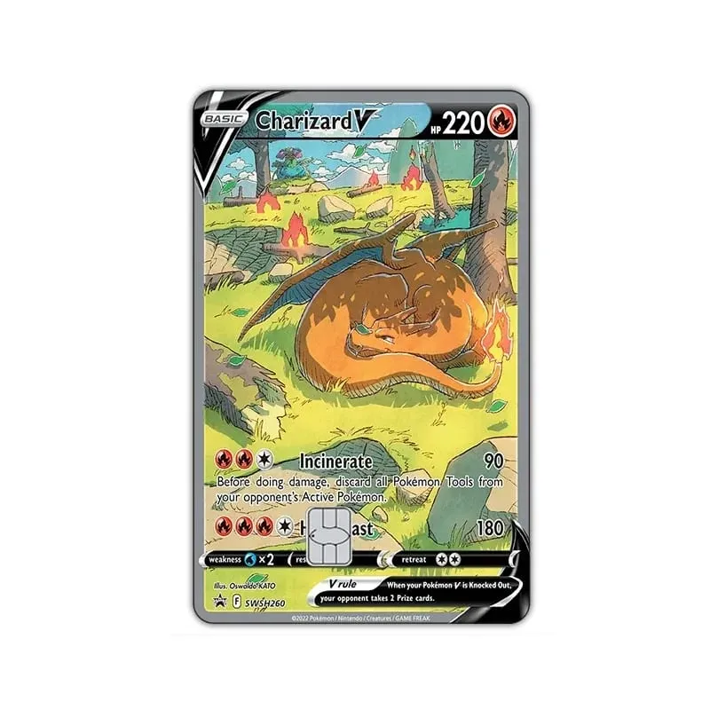 Credit Card Skin Sticker Anti-degaussing Anime Charizard Stickers for VISA JCB MasterCard and Other IC Cards — image 11