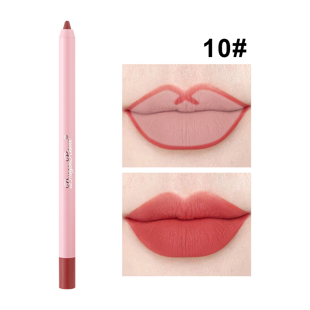 Pelapik Bibir Matte Kalis Air dalam Pes Kacang Warna Lip Plumping Gincu Pen Pelapik Bibir Tidak Pudar Kalis Air dan Peluh Tahan Lama Matte Lip Liner Pen Gincu Bibir Montok Satu Saat — image 9