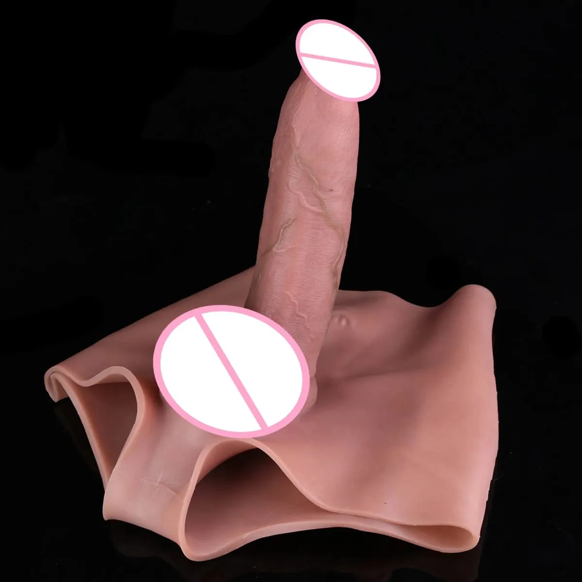 Large Hollow Dildo Premium Silicone Pants Wearable Hyper Realistic Insertable Penis Cover Adult Intimate Wearable Toys — image 5