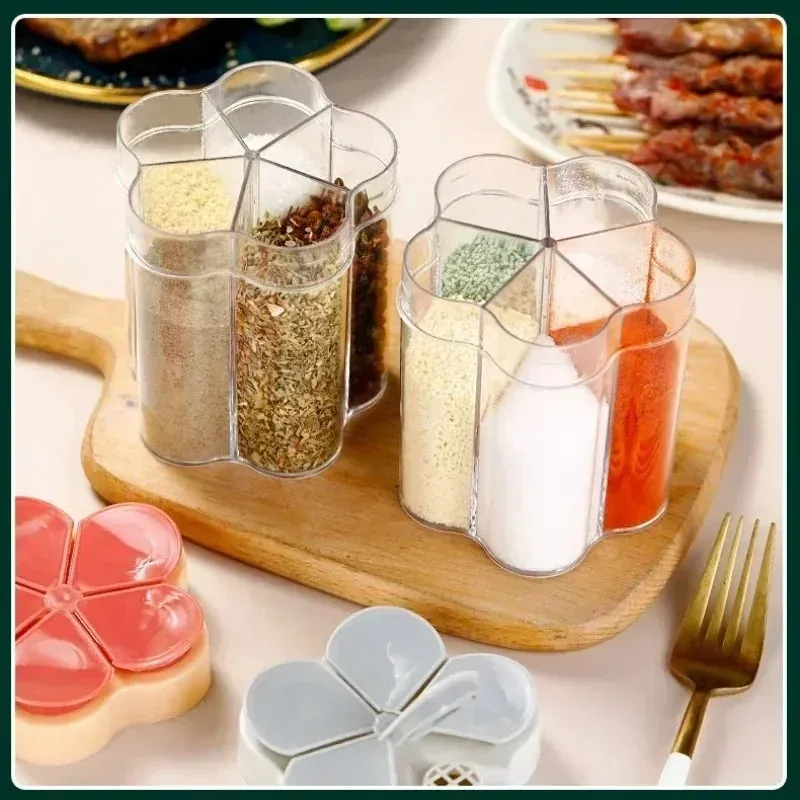1 Uds. Tarro de condimentos, contenedor de plástico, botella de condimentos, organizador de especias, contenedores de condimentos para acampar al aire libre, juegos de utensilios de cocina