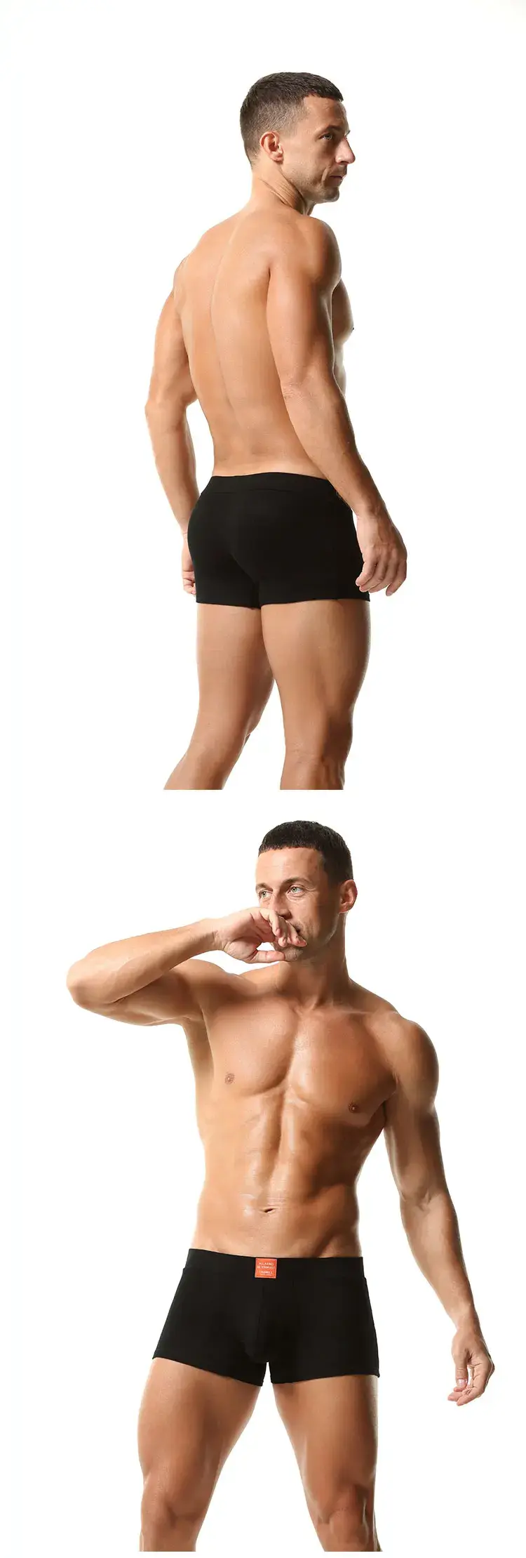 Men's Ribbed Boxer Briefs with 3D Contoured Pouch Elastic Waistband Soft Stretch Fabric for Comfort Casual Underwear — image 5