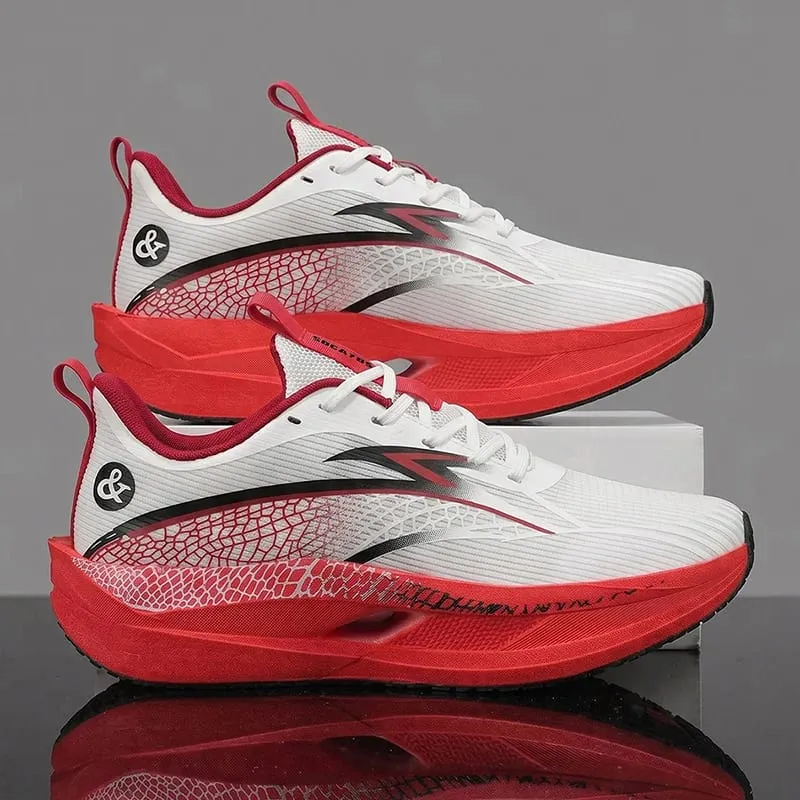 Men Sports Running Shoes Carbon Board Marathon Athletic Outdoor Breathable Lightweight Women's Comfortable Professional Sneakers — image 2