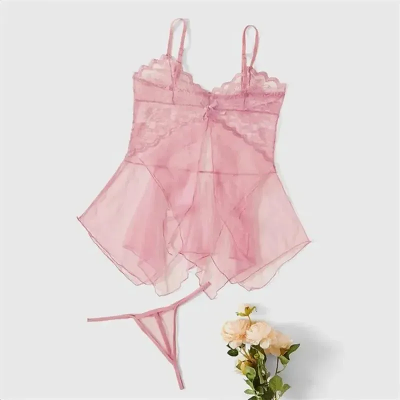 Sexy Lingerie For Fine Women Women'S Lace Fluoroscopy Beauty Tulle Elegant Reverie Sexy Lingerie Fantasy Tulle Intimate Set New