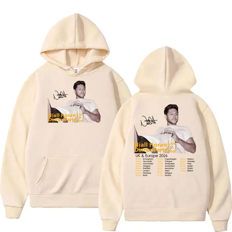 Niall Horan Dinner Party Live on Tour 2026 Print Hoodie Men's Clothing Fashion Oversized Sweatshirt Vintage Long Sleeve Hoodies — image 6