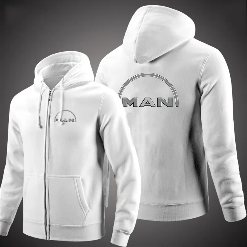 2025 Spring And Autumn Men's Truck man Logo Print Minimalist Style Daily Commute Hooded Coat Drawstring Zipper Hoodies Jacket — image 12