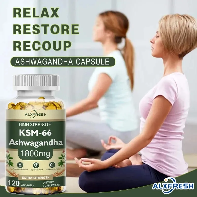 KSM-66 Bio-Ashwagandha-Kapseln mit Zink | GVO-frei, vegan | Premium-Formel-Gesundheitsergänzungsmittel — image 2