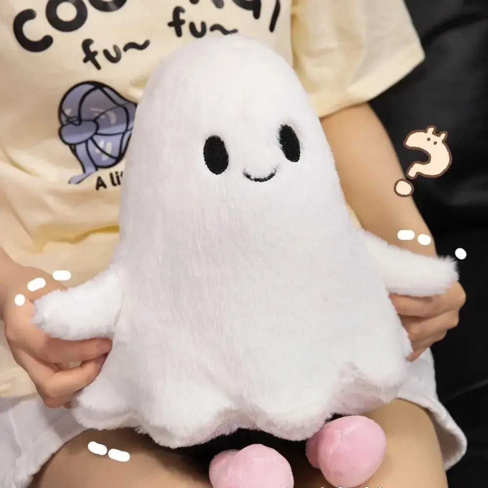 Simulation Little Ghost Plush Doll Fluffy Handmade Cartoon Ghost Doll Toy Comfortable Soft Holloween Ghost Pillow — image 9