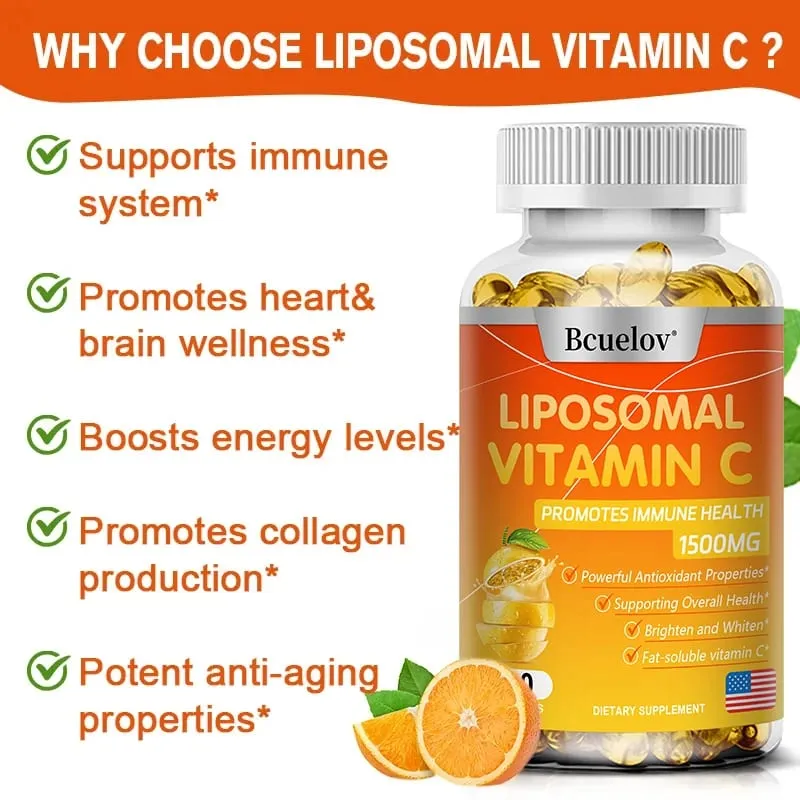 Vitamina C liposomal: promueve la producción de colágeno y respalda la salud inmune de la piel. Potente suplemento energético antioxidante. — image 4