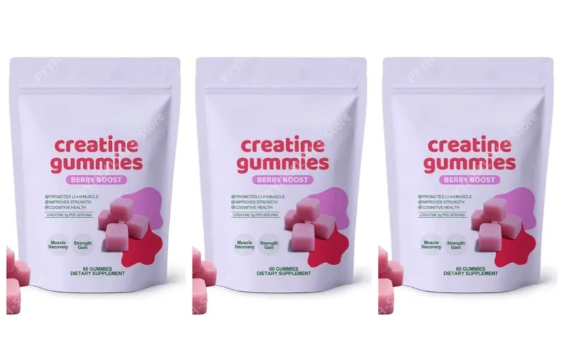 Creatine Gummies Chewable Gummy Supplement for Daily Support Serving 3 Gummies Total 60 Gummies